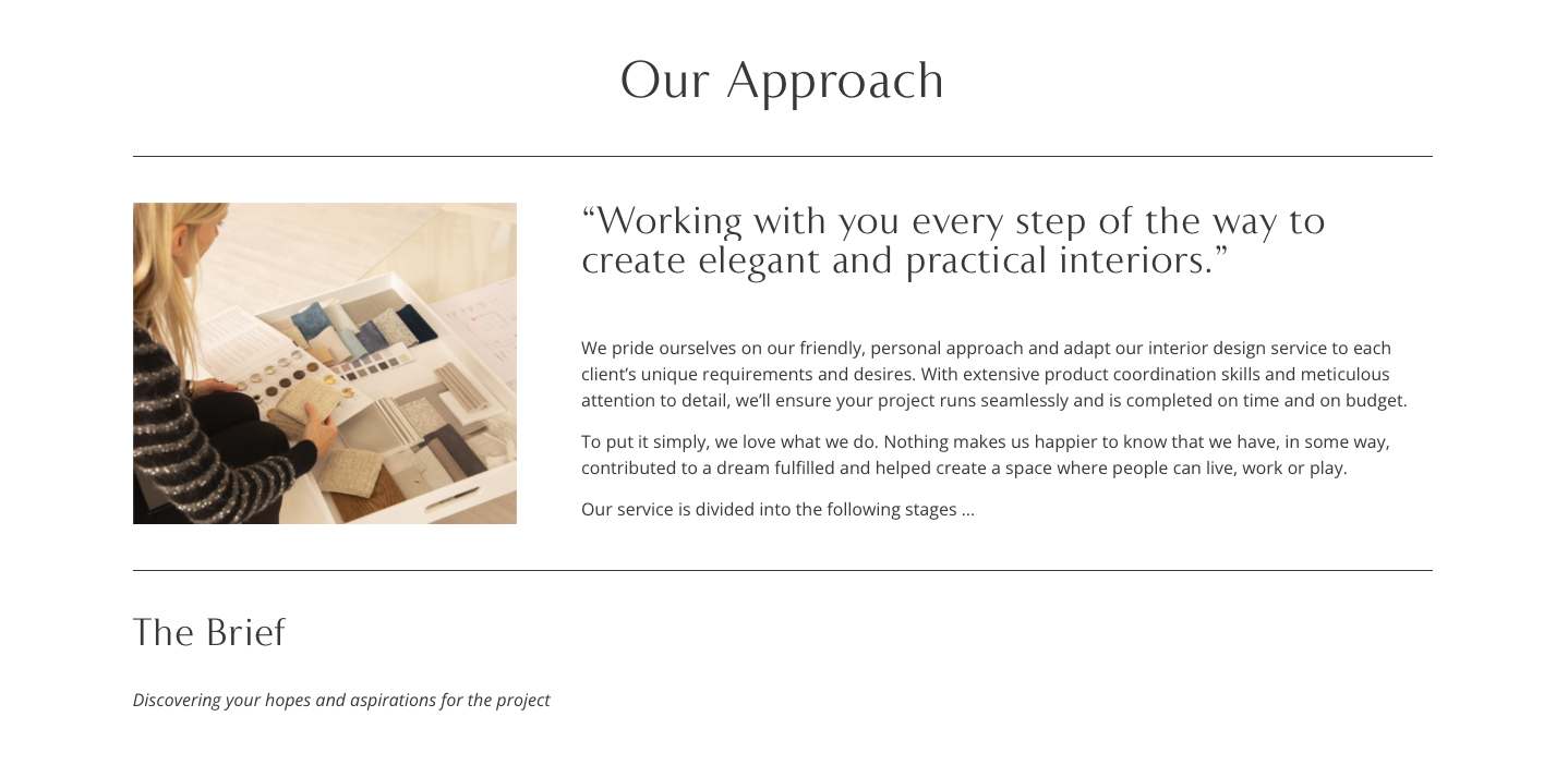 Chapter Seven Design website copywriting Our Approach
